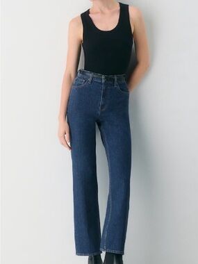 Denim Forum Women's Straight-Leg Jeans - Dark Blue